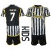 Tanie Strój piłkarski Juventus Federico Chiesa #7 Koszulka Podstawowej dla dziecięce 2023-24 Krótkie Rękawy (+ szorty)